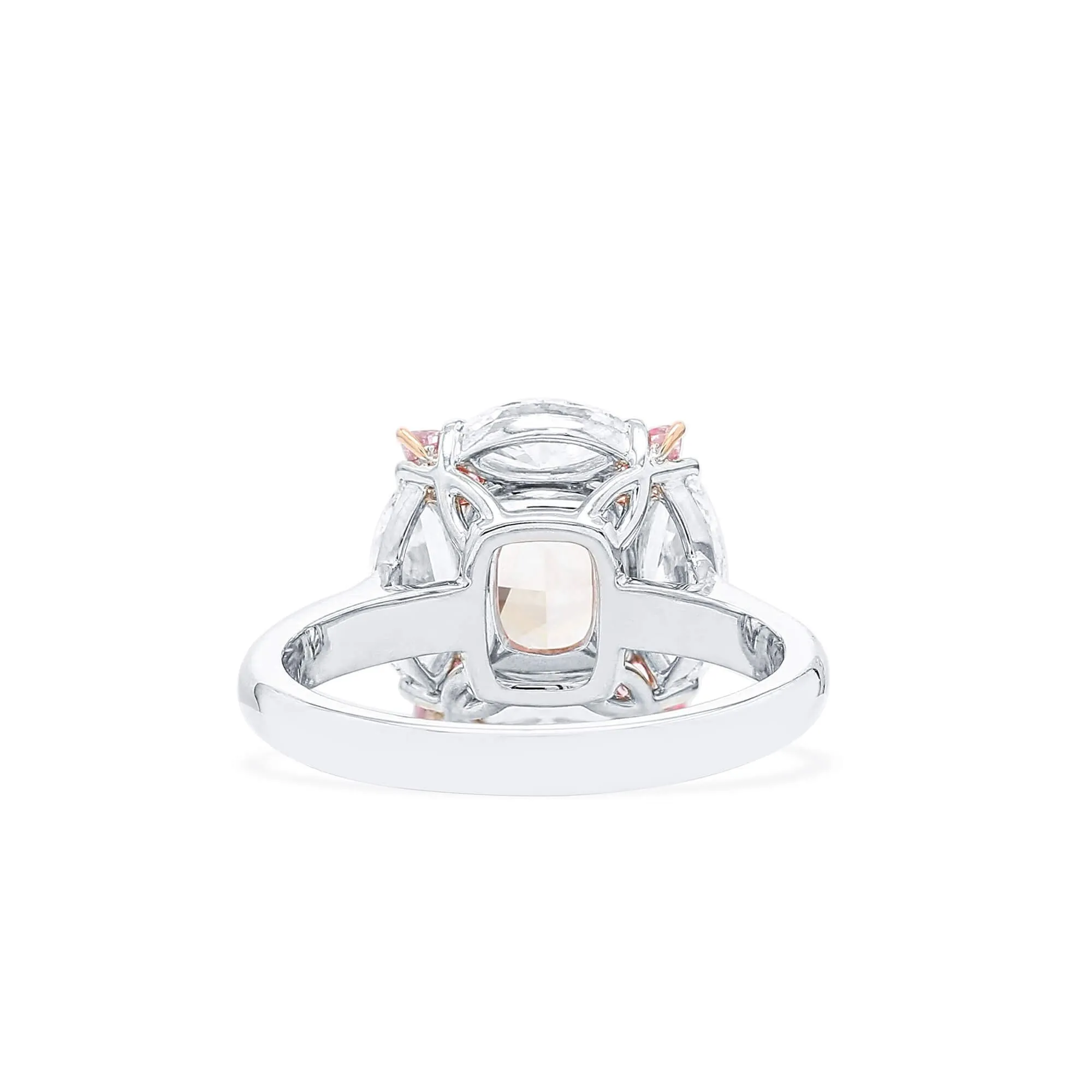 Very Light Pink Diamond Ring, 3.66 Ct. TW, Cushion shape, GIA Certified,Rings Colored Diamond