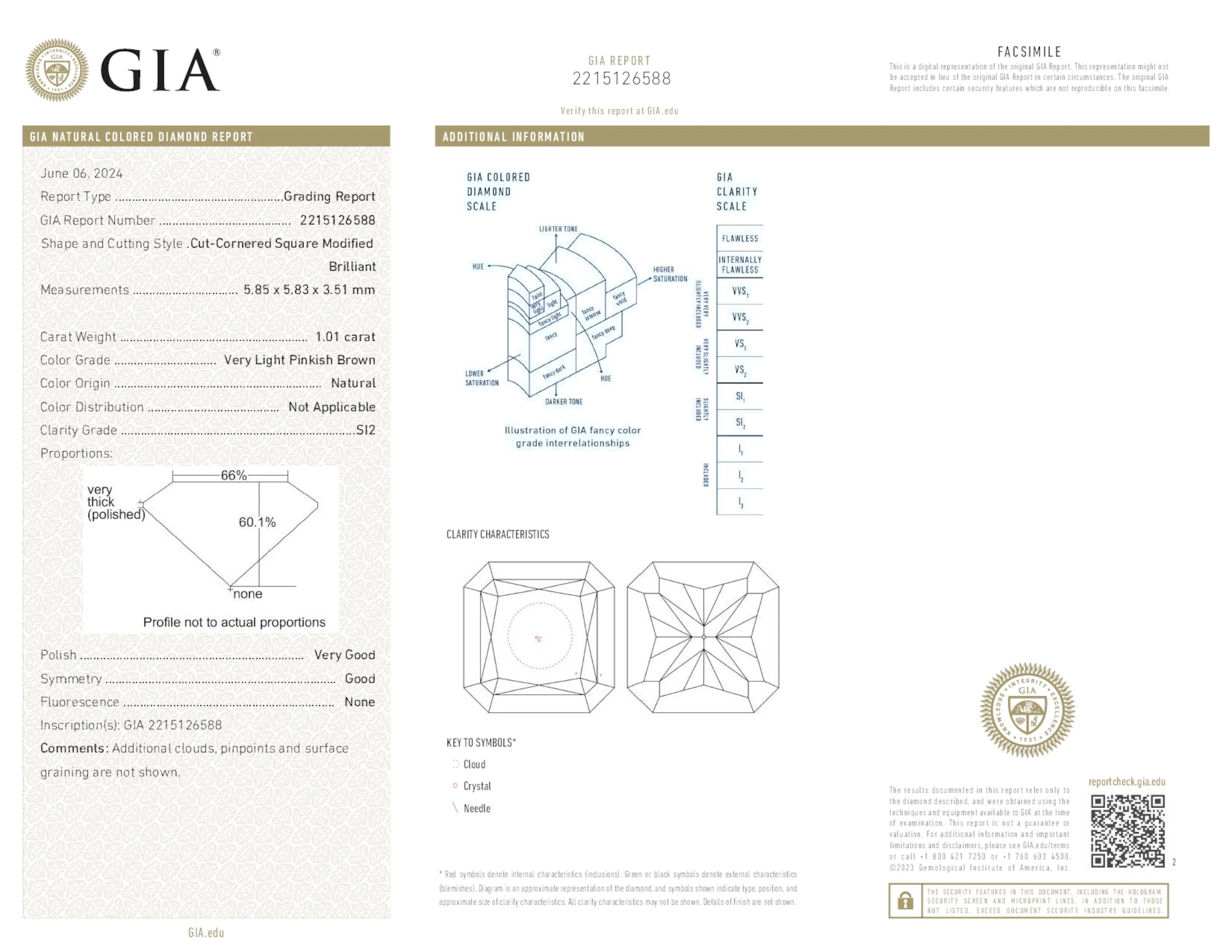 Very Light Pinkish Brown Diamond Ring, 2.59 Ct. TW, MIX shape, GIA Certified,Rings Colored Diamond