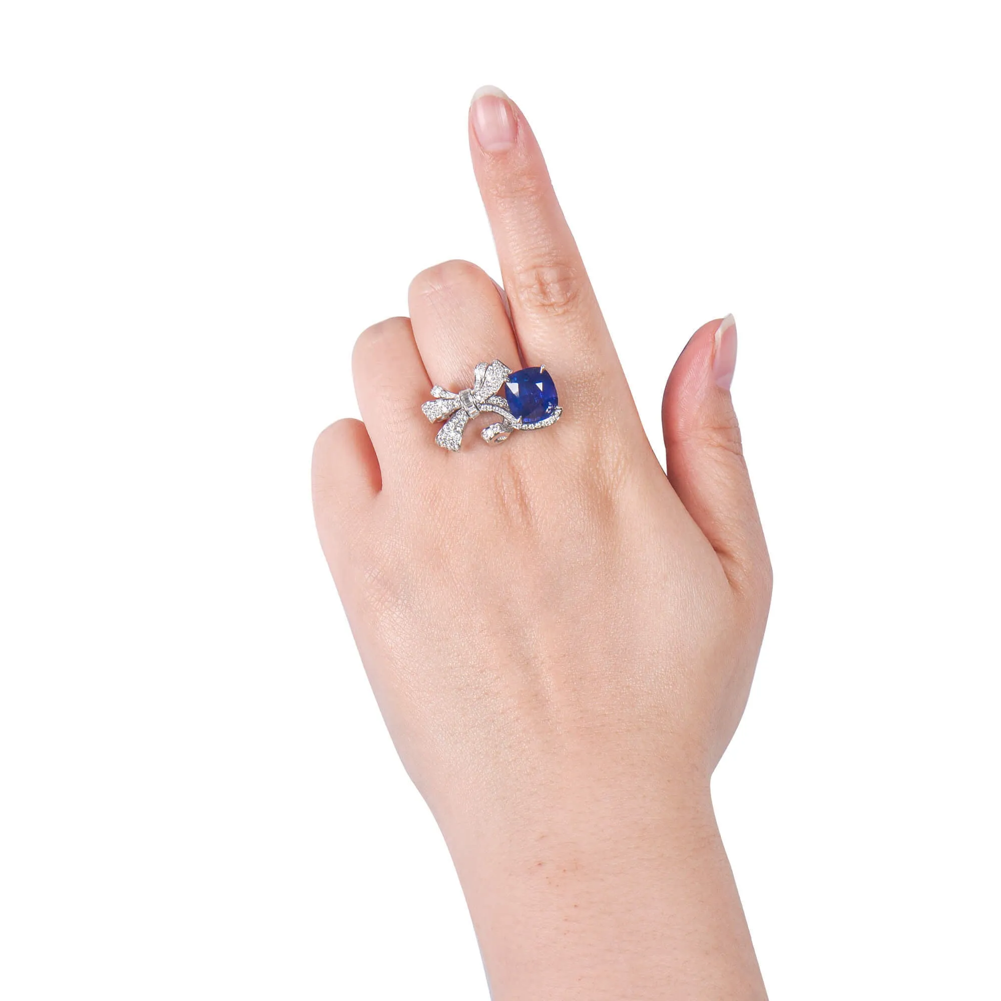 Vivid Blue Sri-lanka Sapphire Ring, 7.00 Ct. TW, Cushion shape GRS Certified,Sapphire Rings