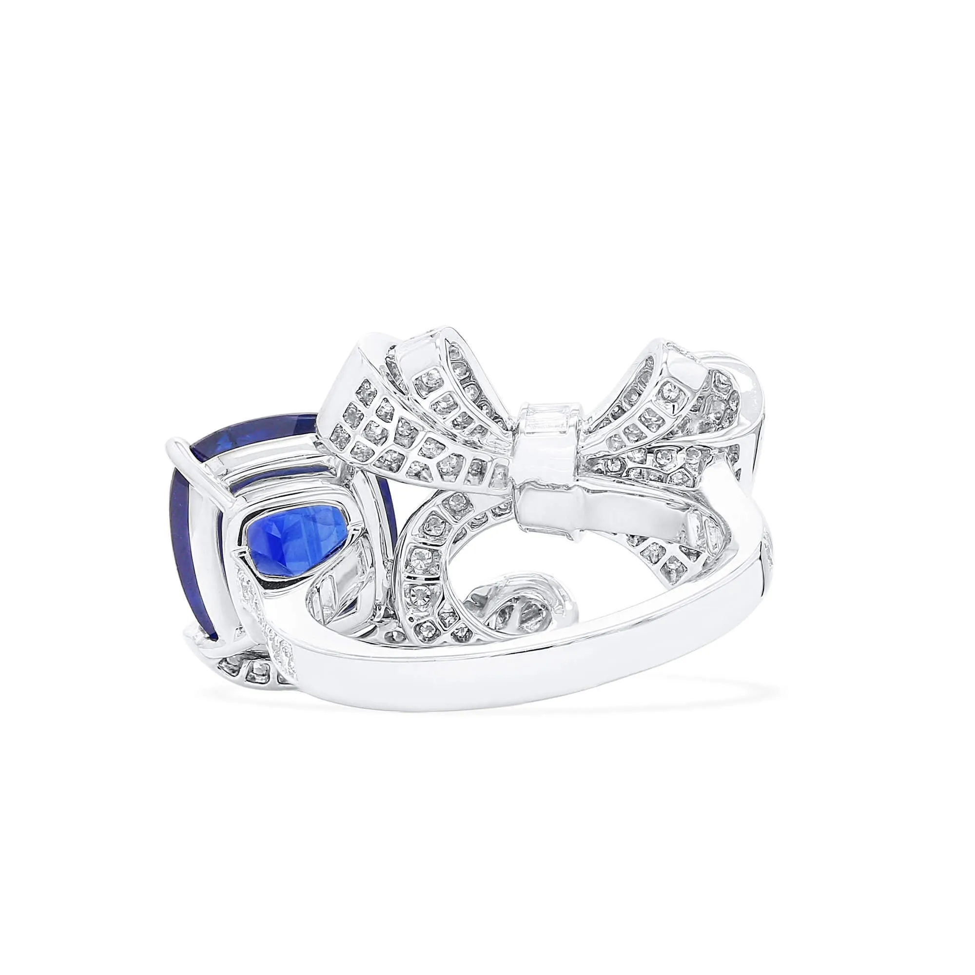 Vivid Blue Sri-lanka Sapphire Ring, 7.00 Ct. TW, Cushion shape GRS Certified,Sapphire Rings