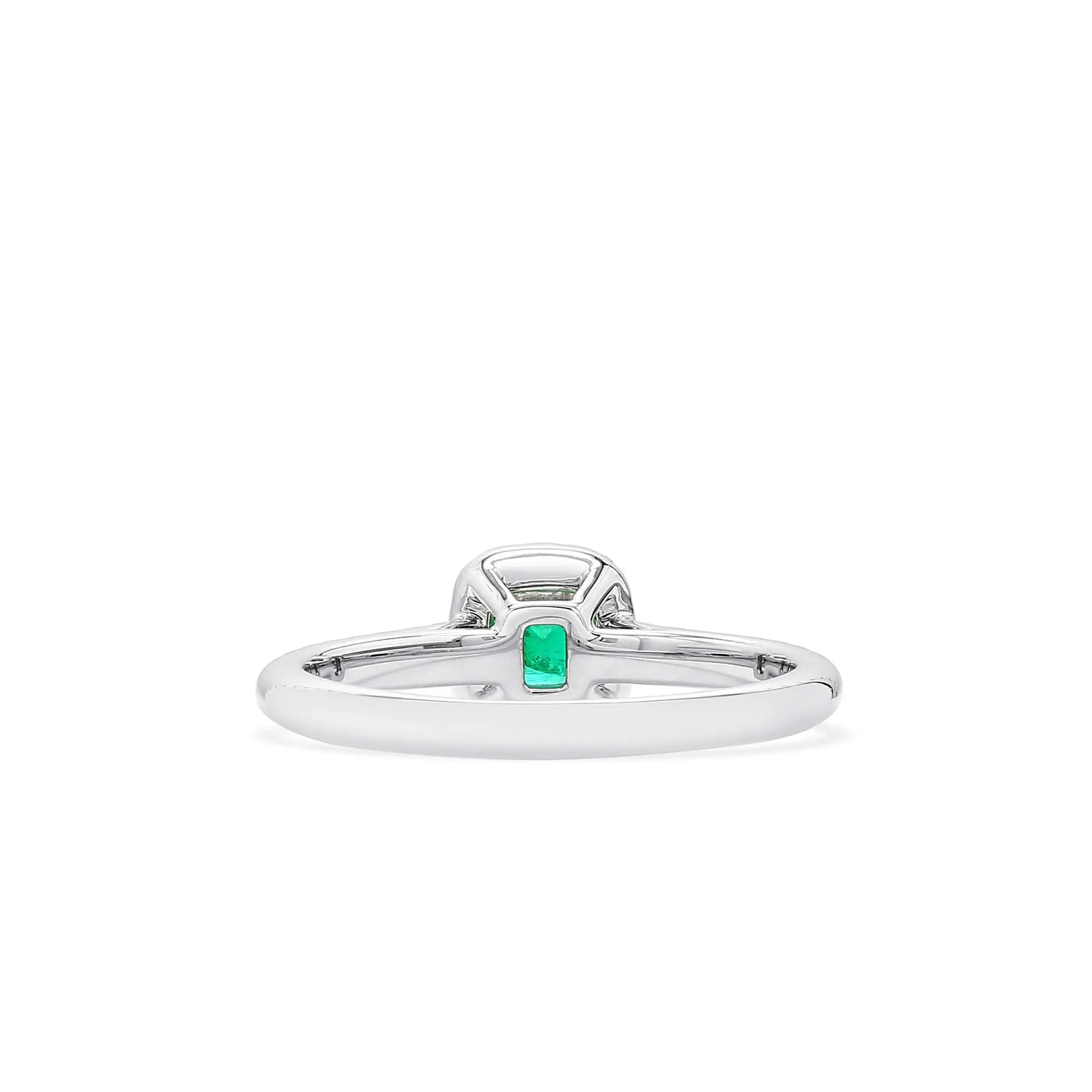 Vivid Green Colombian Emerald And Diamond Ring, 0.31 Ct. (0.55 Ct. TW), G2112020314,Emerald Rings
