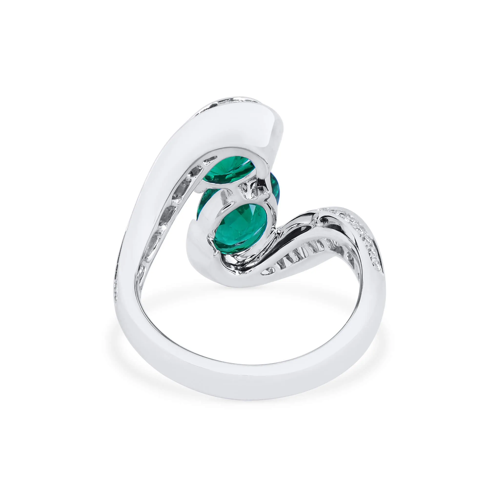 Vivid Green Colombian Emerald And Diamond Ring, 2.22 Ct. (3.47 Ct. TW), JCRG05512045,Emerald Rings