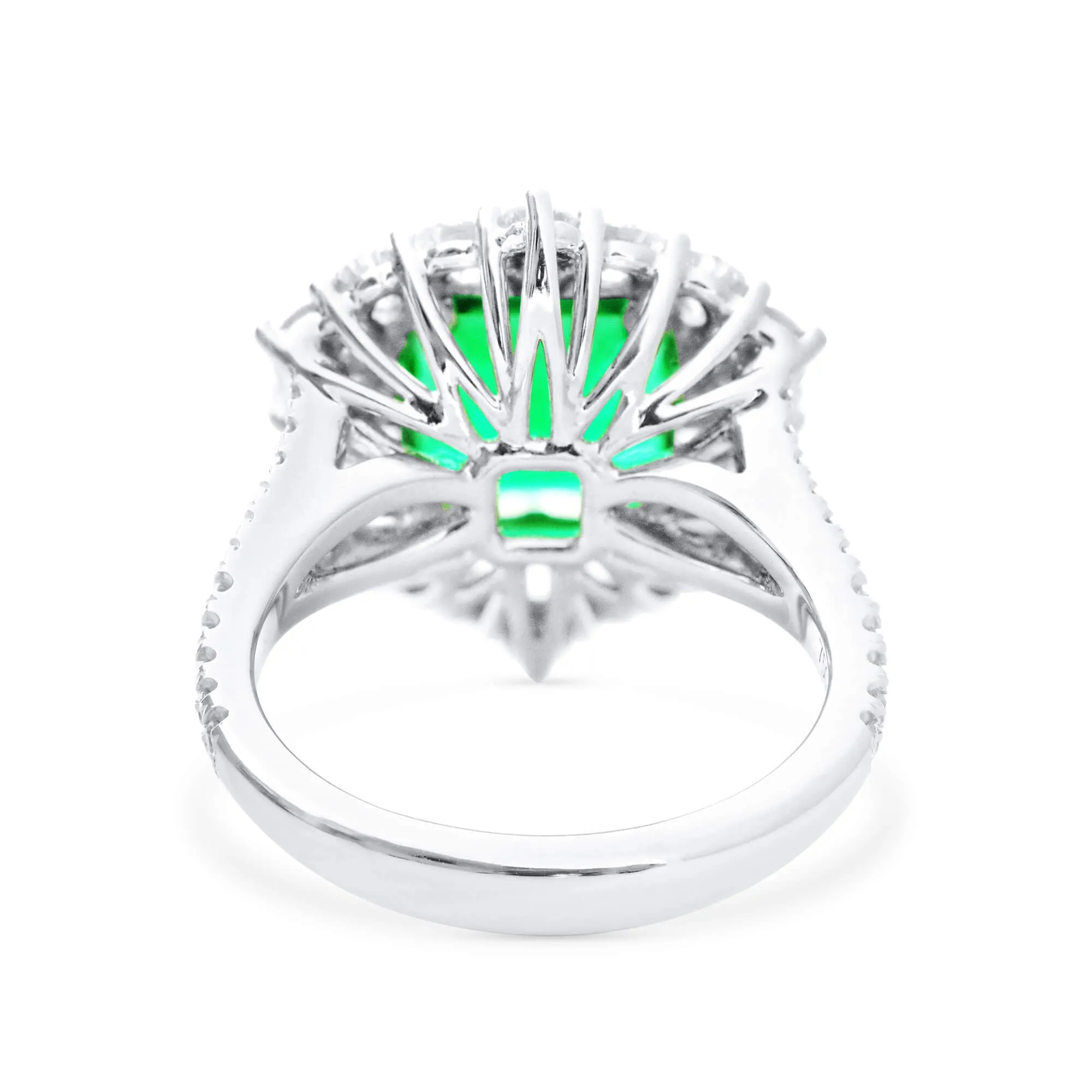 Vivid green colombian emerald and diamond ring, 2.64 CT. (4.62 CT. TW), GRS2021-118015,Emerald Rings