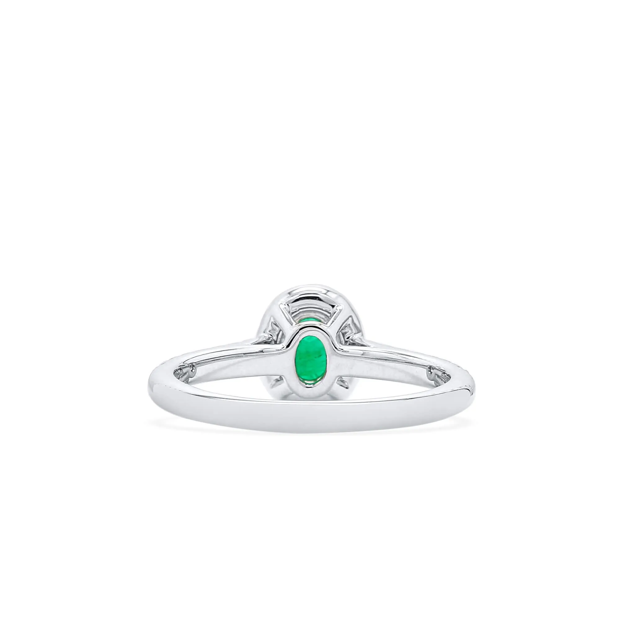 Vivid Green Emerald And Diamond Ring, 0.34 Ct. (0.58 Ct. TW), G2112020313,Emerald Rings