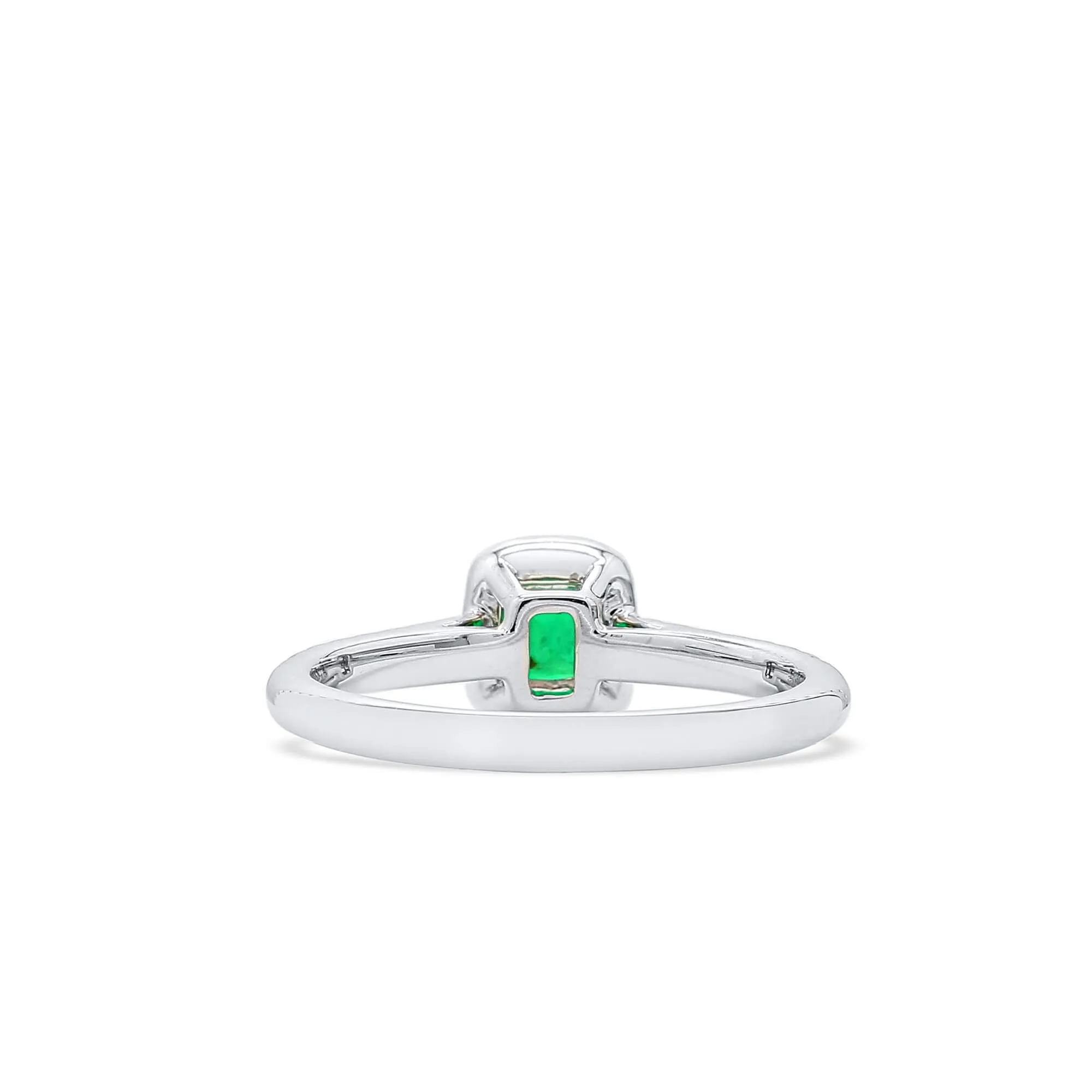 Vivid Green Emerald And Diamond Ring, 0.36 Ct. (0.58 Ct. TW), G2112020310,Emerald Rings