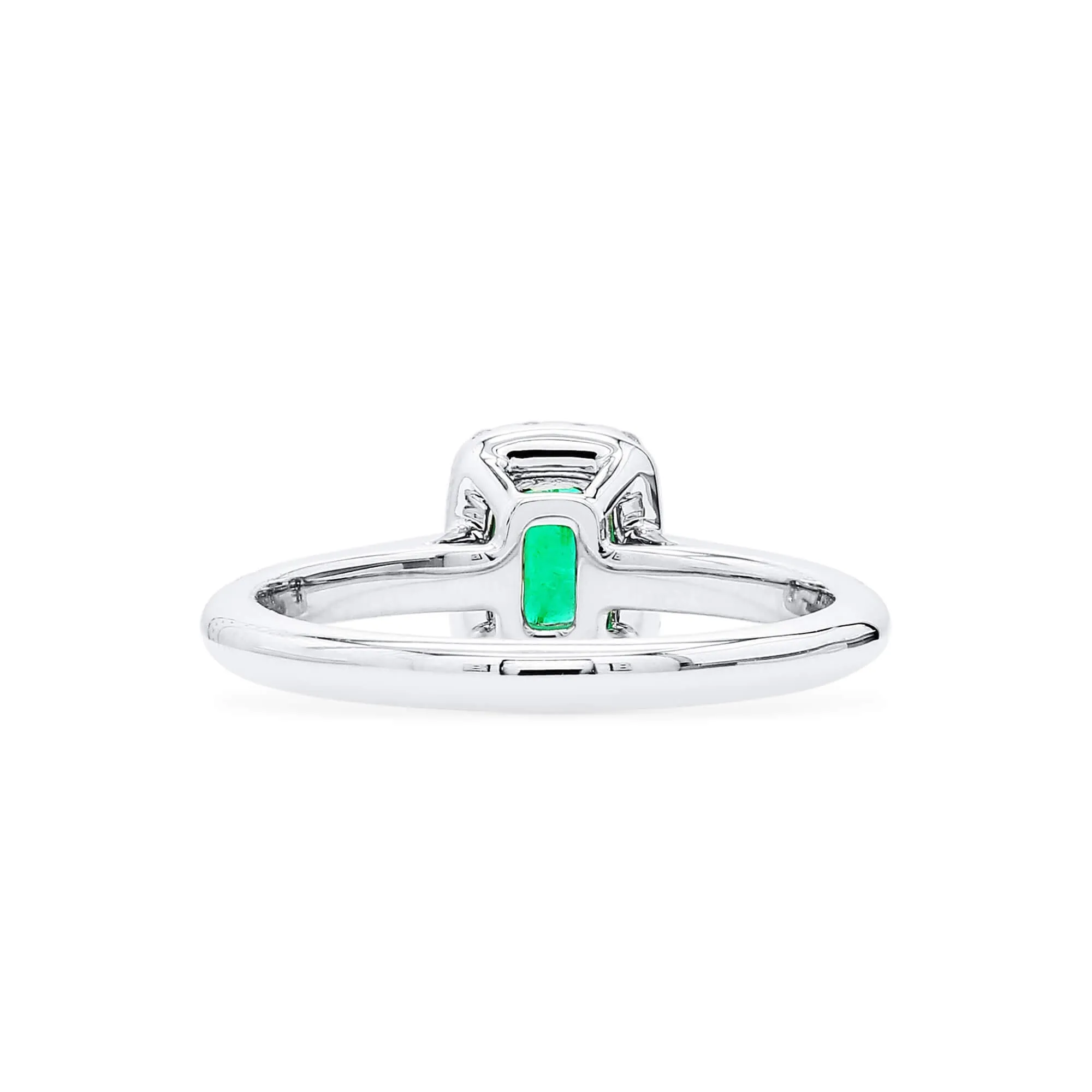 Vivid Green Emerald And Diamond Ring, 0.36 Ct. (0.62 Ct. TW), G2111260104,Emerald Rings