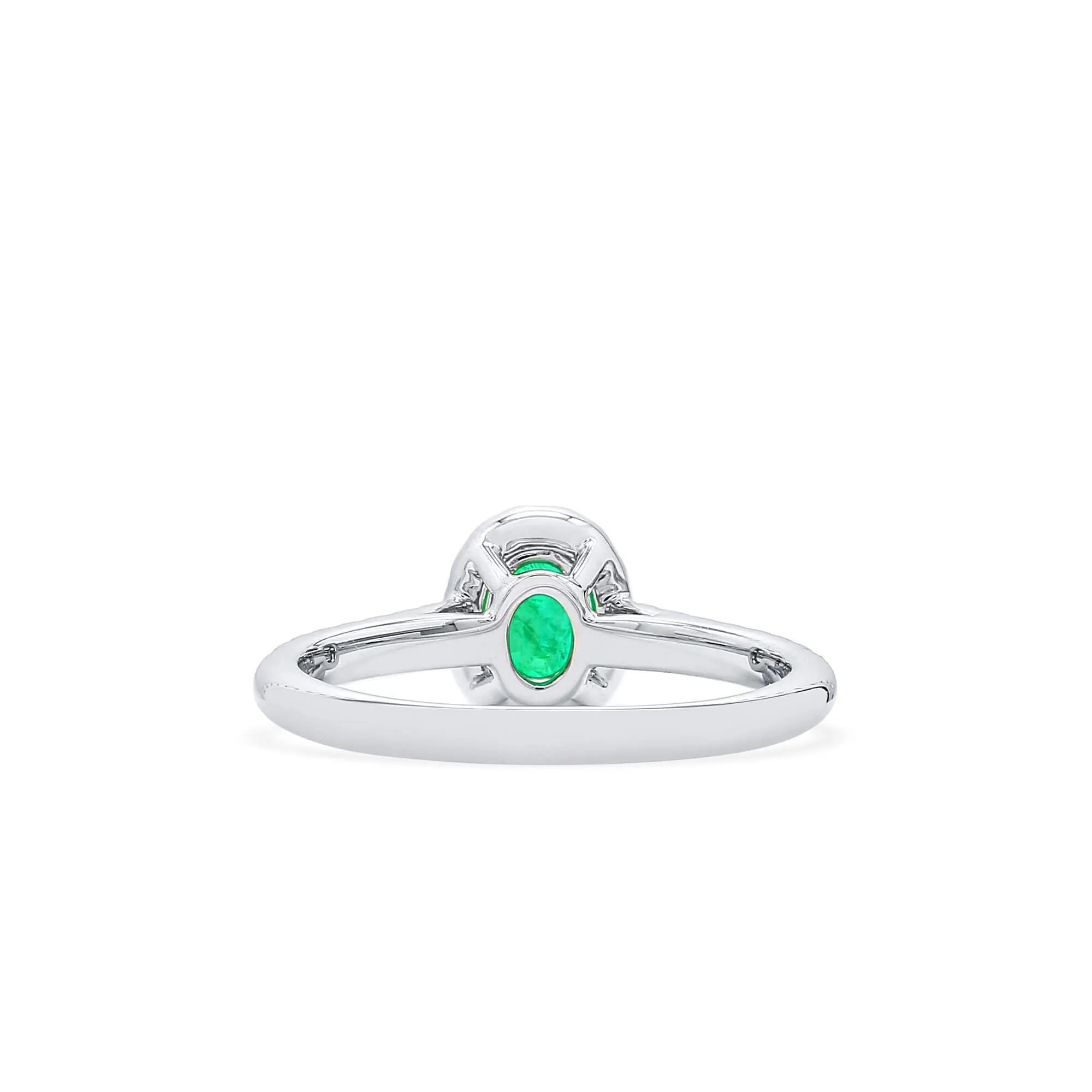 Vivid Green Emerald And Diamond Ring, 0.41 Ct. (0.65 Ct. TW), G2112020321,Emerald Rings