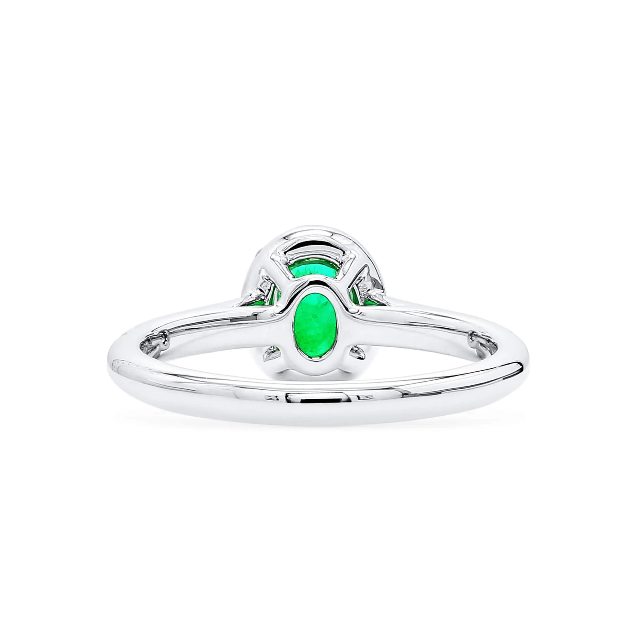 Vivid Green Emerald And Diamond Ring, 0.51 Ct. (0.74 Ct. TW), G2111260106,Emerald Rings