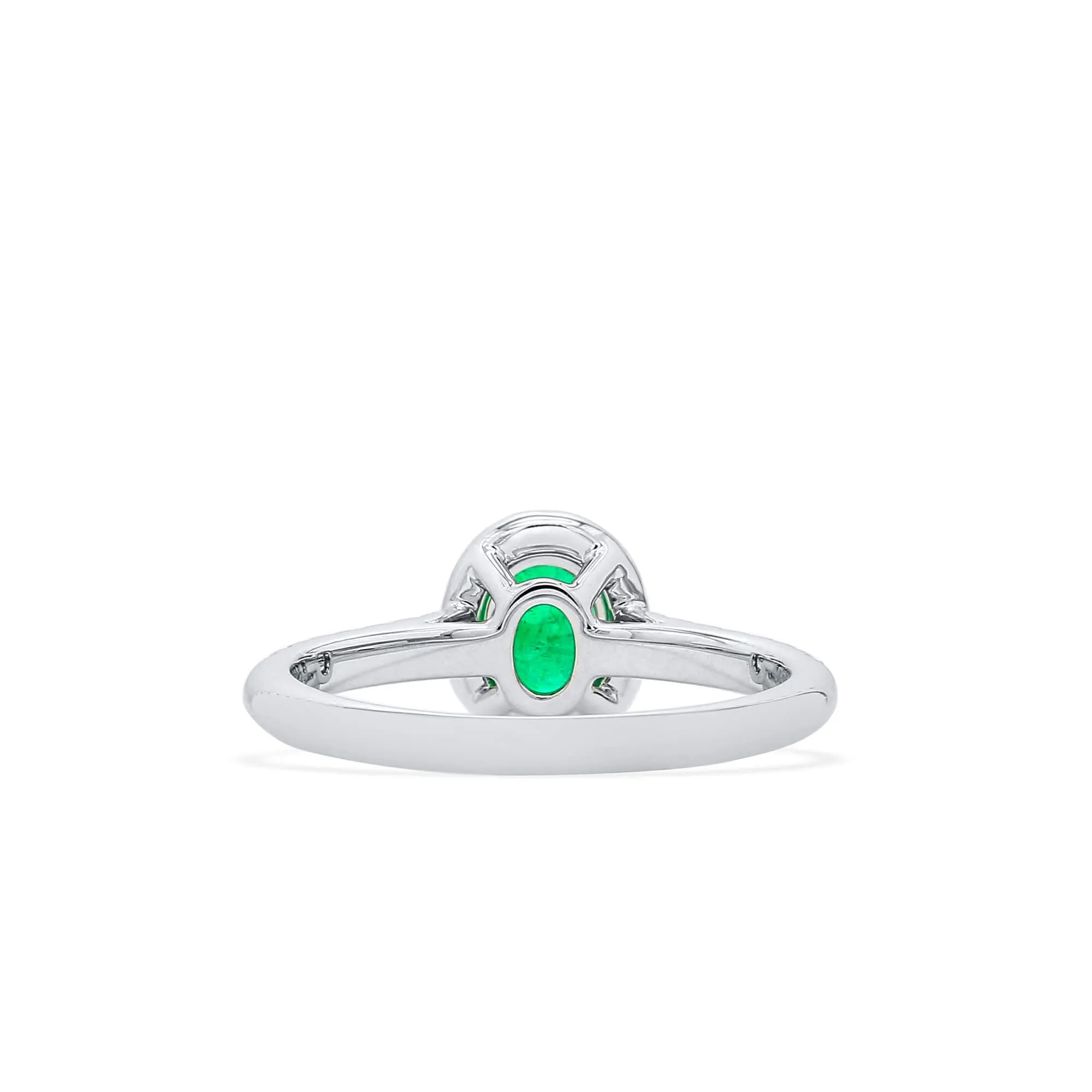 Vivid Green Emerald And Diamond Ring, 0.62 Ct. (0.87 Ct. TW), G2112020315,Emerald Rings