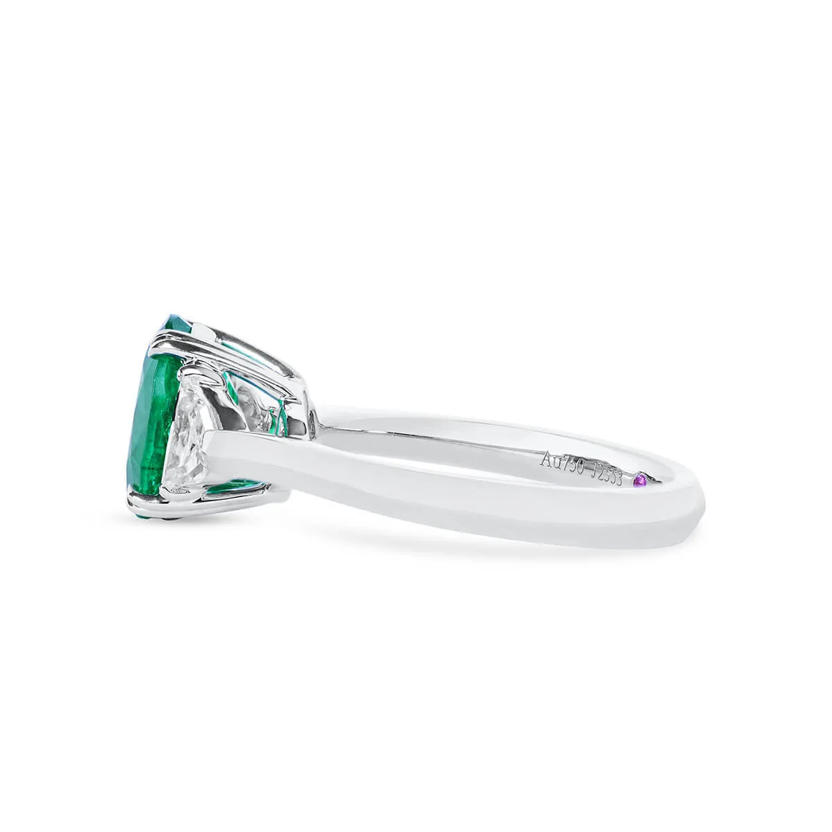 Vivid Green Emerald And Diamond Ring, 1.83 Ct. (2.27 Ct. TW), GRS2020-038649,Emerald Rings