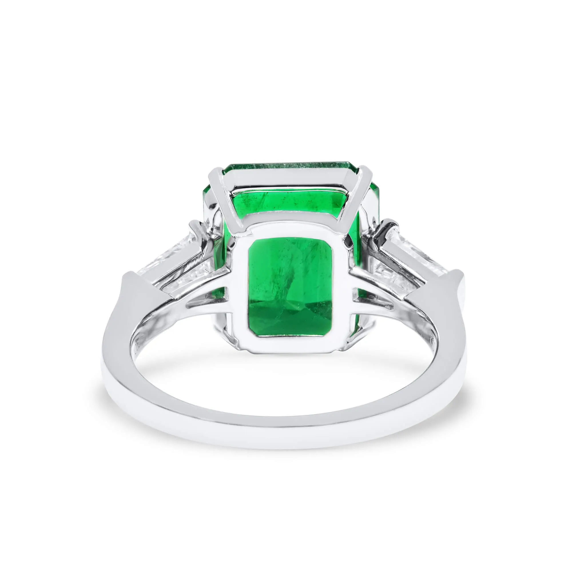 Vivid Green Emerald And Diamond Ring|5.12 Ct. (6.22 Ct. TW), GRS2022-058014,Emerald Rings
