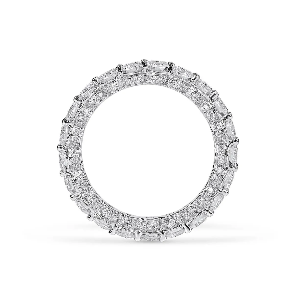 White Diamond Ring, 2.57 Ct. TW, Round shape,Eternity Rings