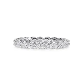 White Diamond Ring, 2.57 Ct. TW, Round shape,Eternity Rings