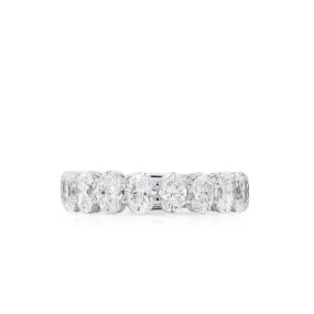 White Diamond Ring, 3.12 Ct. TW, Oval shape,Eternity Rings