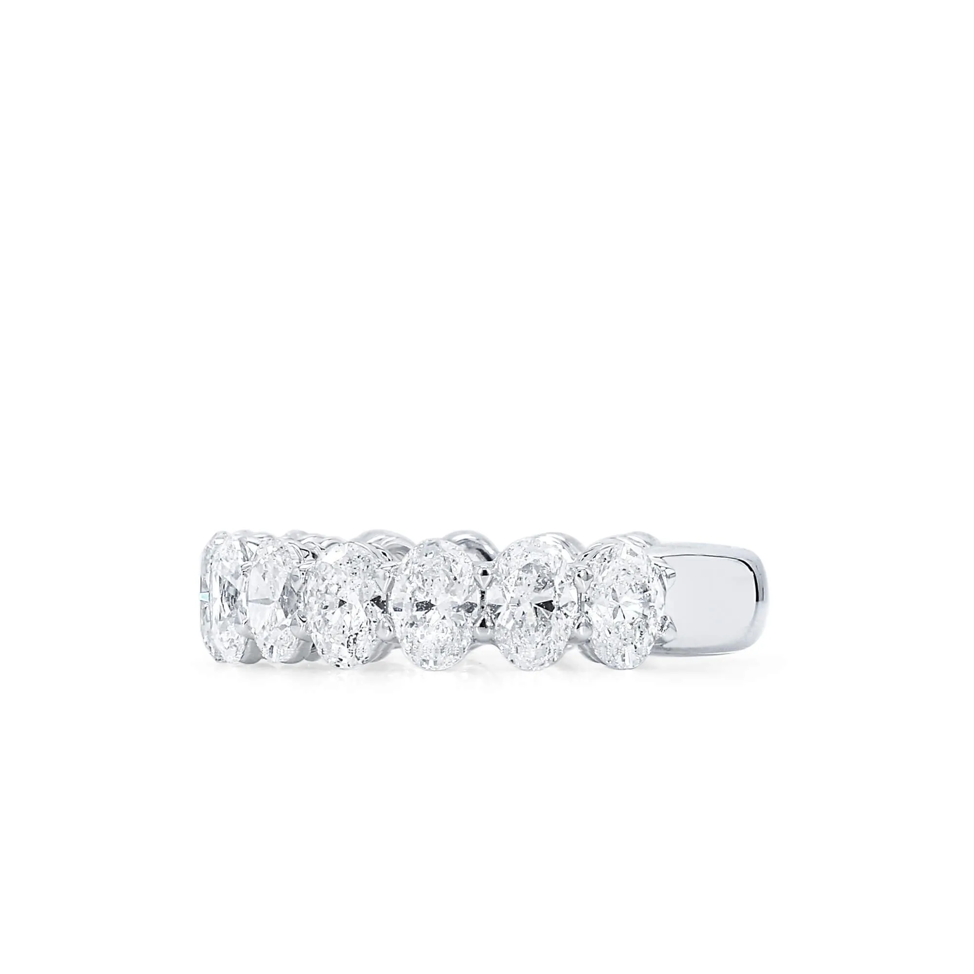 White Diamond Ring, 3.12 Ct. TW, Oval shape,Eternity Rings