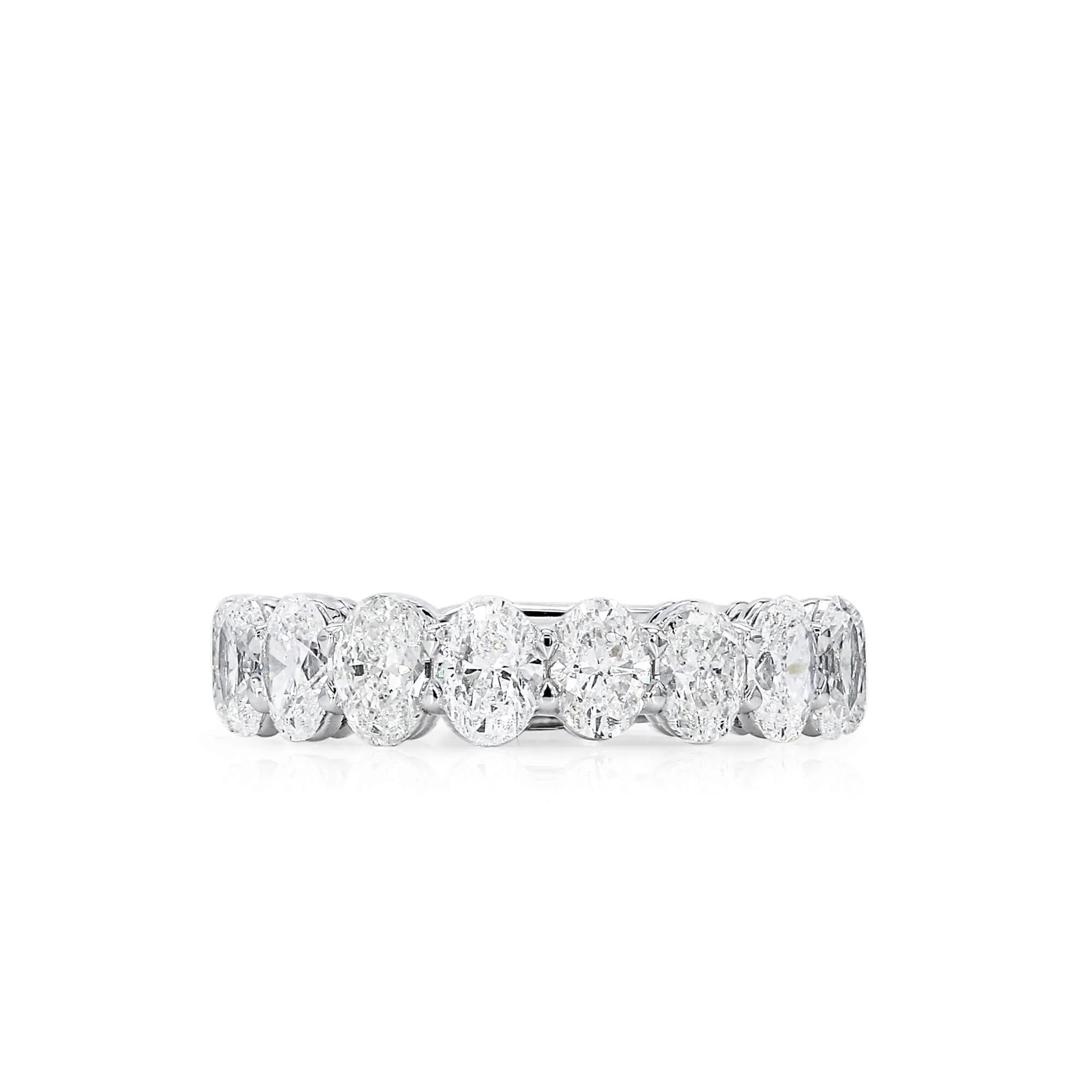 White Diamond Ring, 3.12 Ct. TW, Oval shape,Eternity Rings