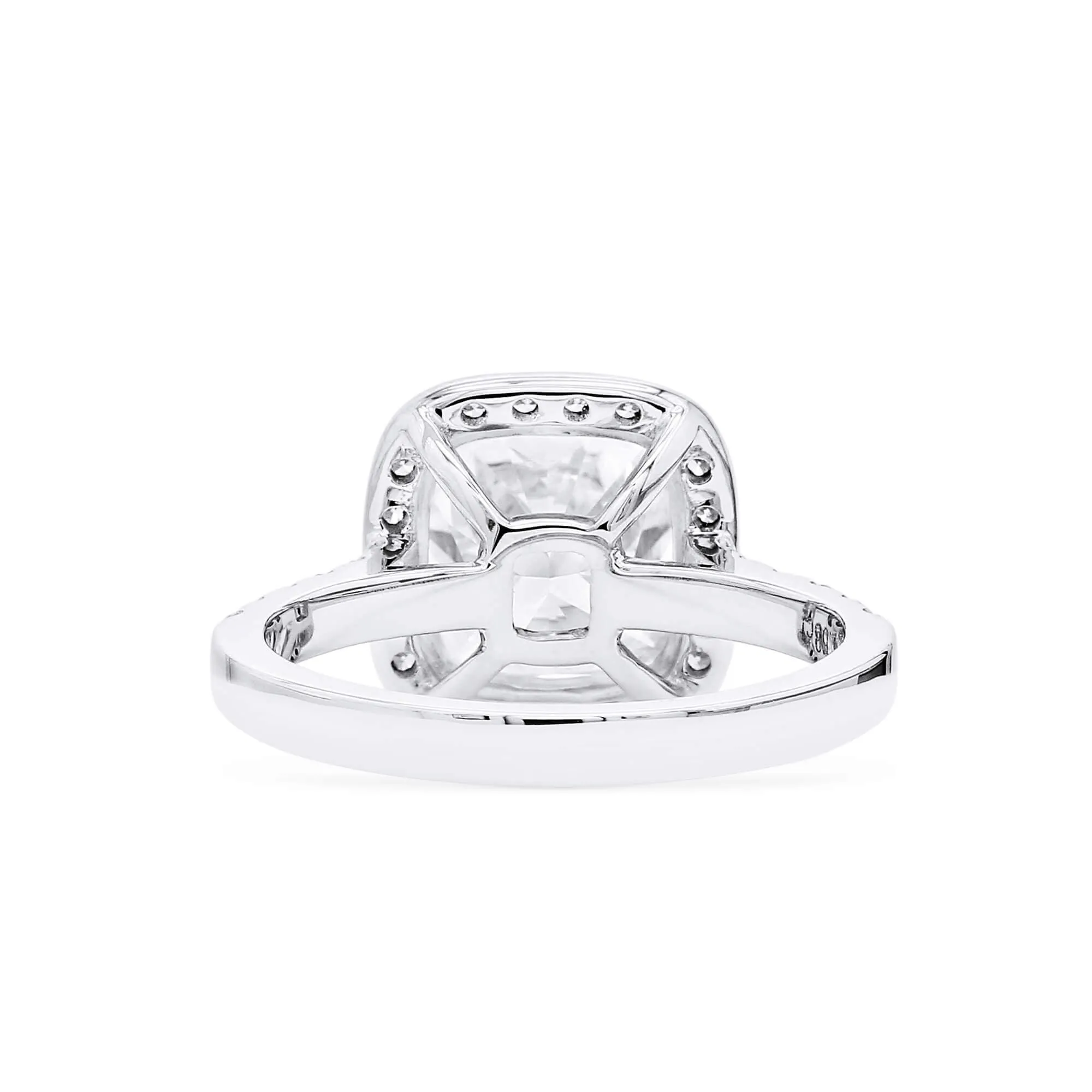 White Diamond Ring, 3.64 Ct. TW, Cushion Shape, GIA Certified,Rings Jewelry