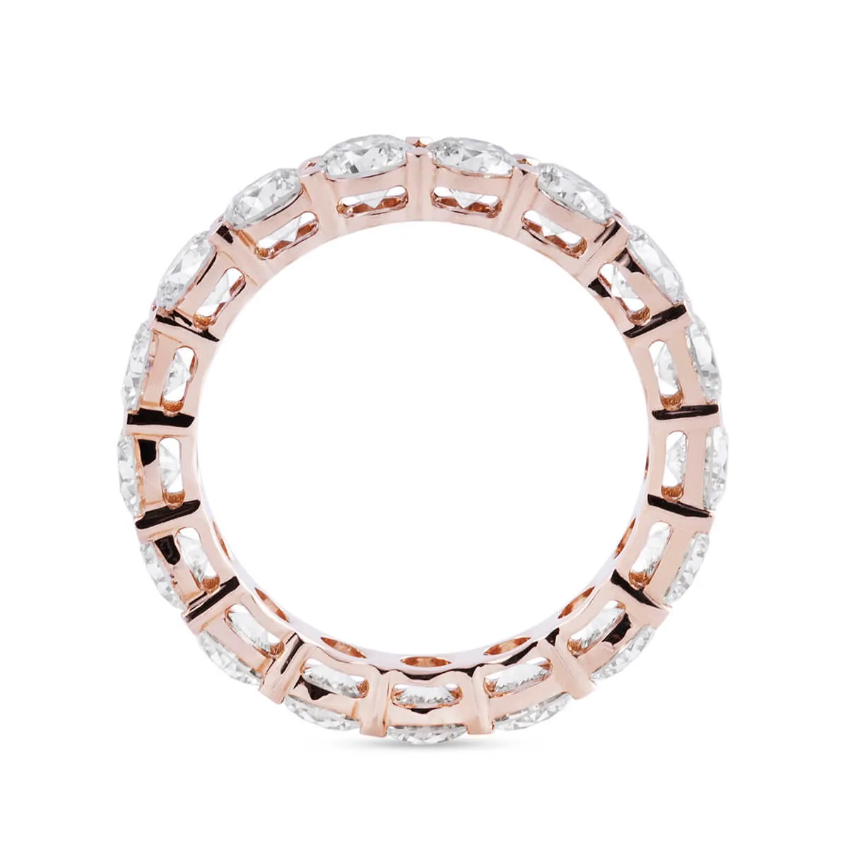 White Diamond Ring, 3.70 Ct. TW, Round shape,Eternity Rings