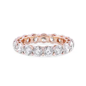 White Diamond Ring, 3.70 Ct. TW, Round shape,Eternity Rings