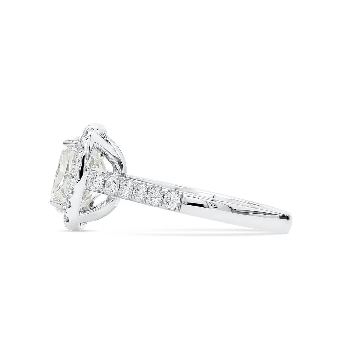 White Diamond Ring, 3.76 Ct. TW, Cushion Shape, GIA Certified,Rings Jewelry