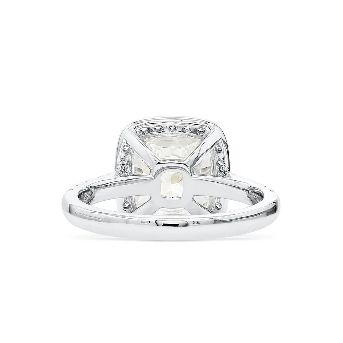 White Diamond Ring, 3.76 Ct. TW, Cushion Shape, GIA Certified,Rings Jewelry