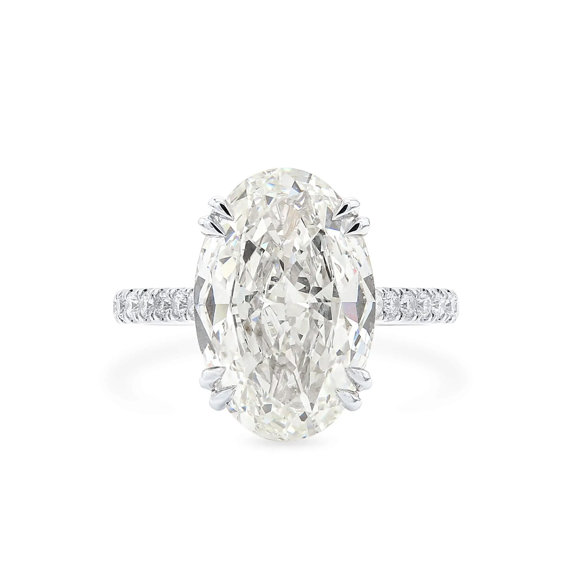 White Diamond Ring, 5.35 Ct. TW, Oval Shape, GIA Certified,Rings Jewelry